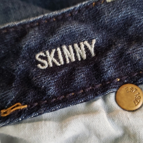 American Eagle Skinny Jeans Size 12 Short Dark Stretch Denim - Picture 6 of 7